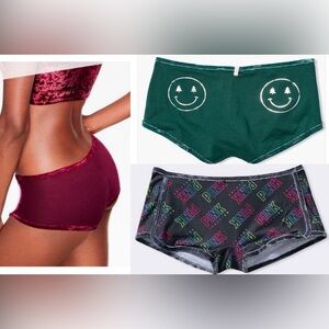 2 VS PINK velvet Shortie panties bundle Victoria’s Secret Pink panties boyshort